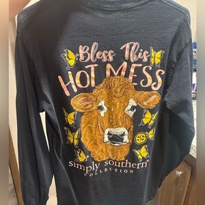 Simply Southern Black and Yellow Long Sleeve Shirt